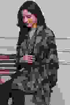 Brown Yarn-Dyed Printed Winter Stole image number 2