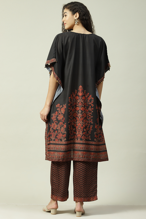 Beige Polyester Kaftan Set image number 4