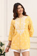 Yellow Cotton  Short Kurti image number 5