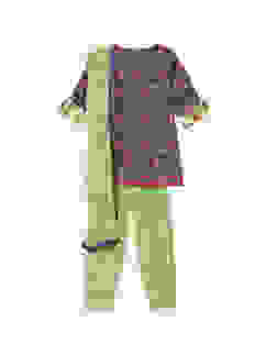 Purple Cotton Straight Kurta Salwar Suit Set image number 2