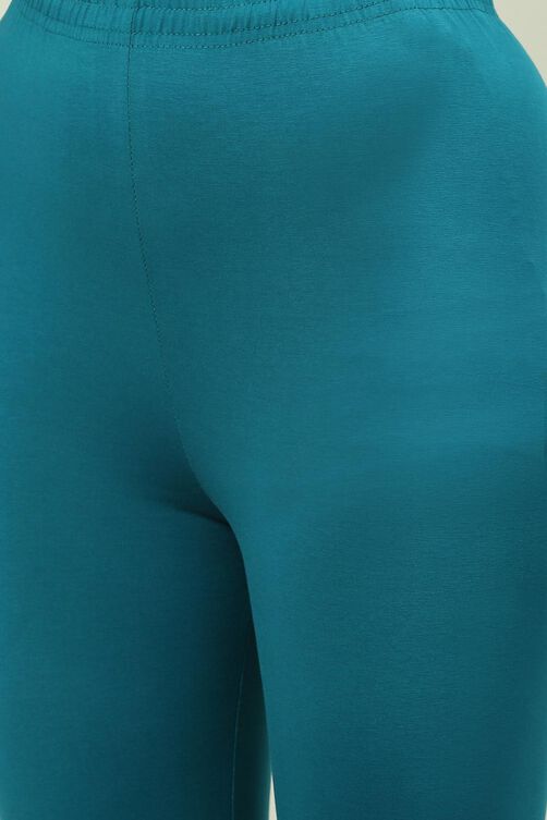 Camel Cotton Blend Solid Churidar image number 1