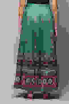 Teal Art Silk Skirt image number 4