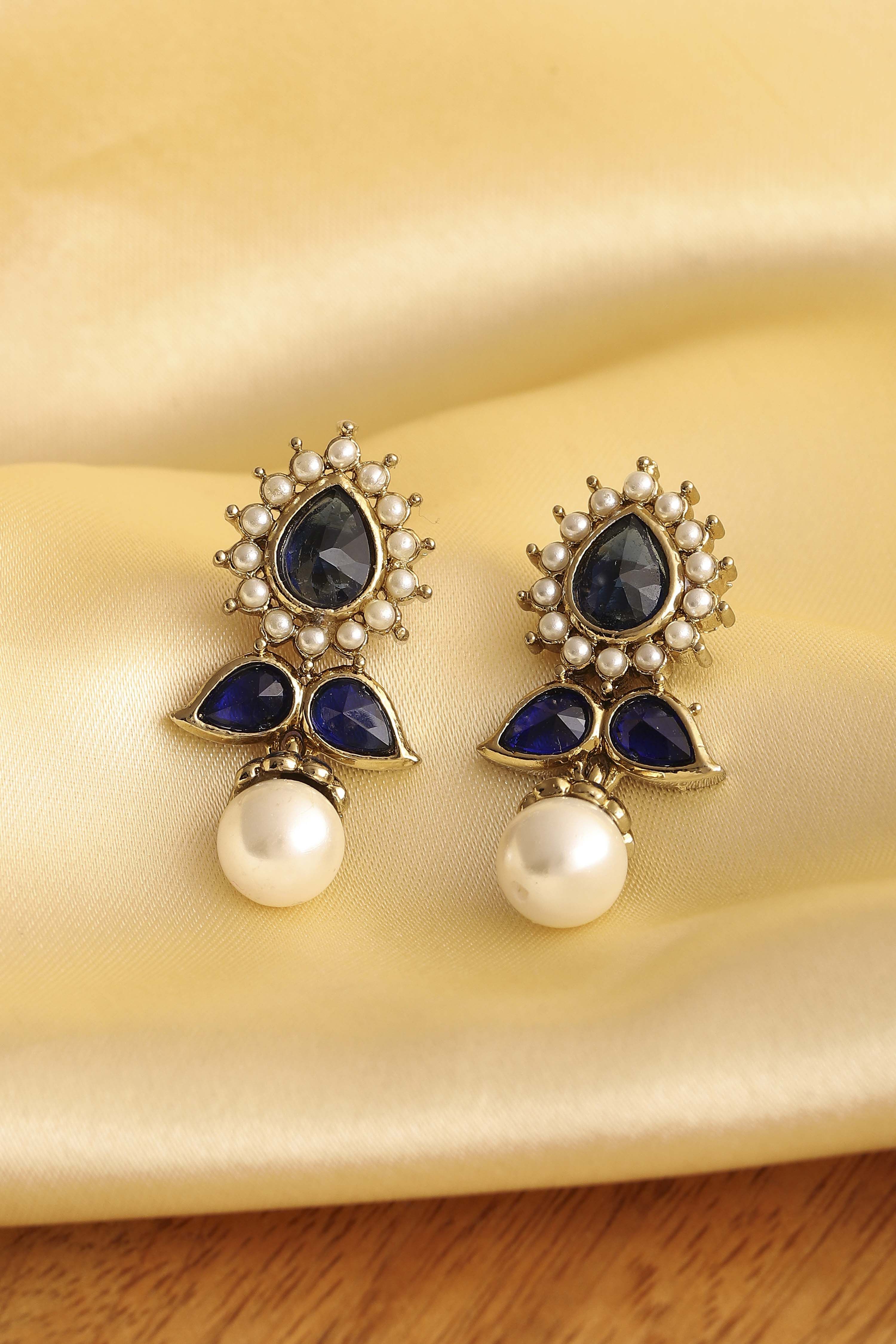 Navy Alloy Drop & Danglers image number 0