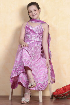Pink Cotton Straight Suit Set image number 0