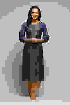 Teal Viscose Straight Printed Kurta image number 0