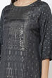 Black Viscose Straight Printed Kurta image number 1