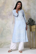 Pink Cotton Straight Printed Kurta image number 0
