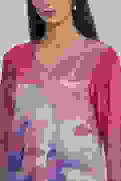 Lilac Printed Straight Kurta Set image number 1