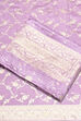 Lavender Jacquard Traditional Weaving Unstitched Suit Set image number 1