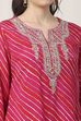 Pink Striped Yoke Design Straight Suit Set image number 1