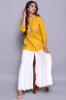 White Cotton Flared Palazzo Pants image number 5