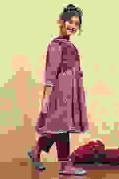 Purple Cotton Printed Anarkali Suit Set image number 5