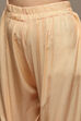 Peach Muslin Lace Unstitched Suit Set image number 3