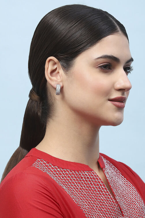 Silver Western Contemporary Hoops image number 1