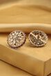 Red Gold-Plated Brass Stud Earrings image number 2