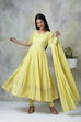 Red Cotton Anarkali Suit image number 3