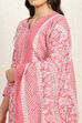 Purple Cotton Screen Printed Unstitched Suit Set image number 2