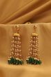Green Gold Plated Brass Jhumkas image number 2