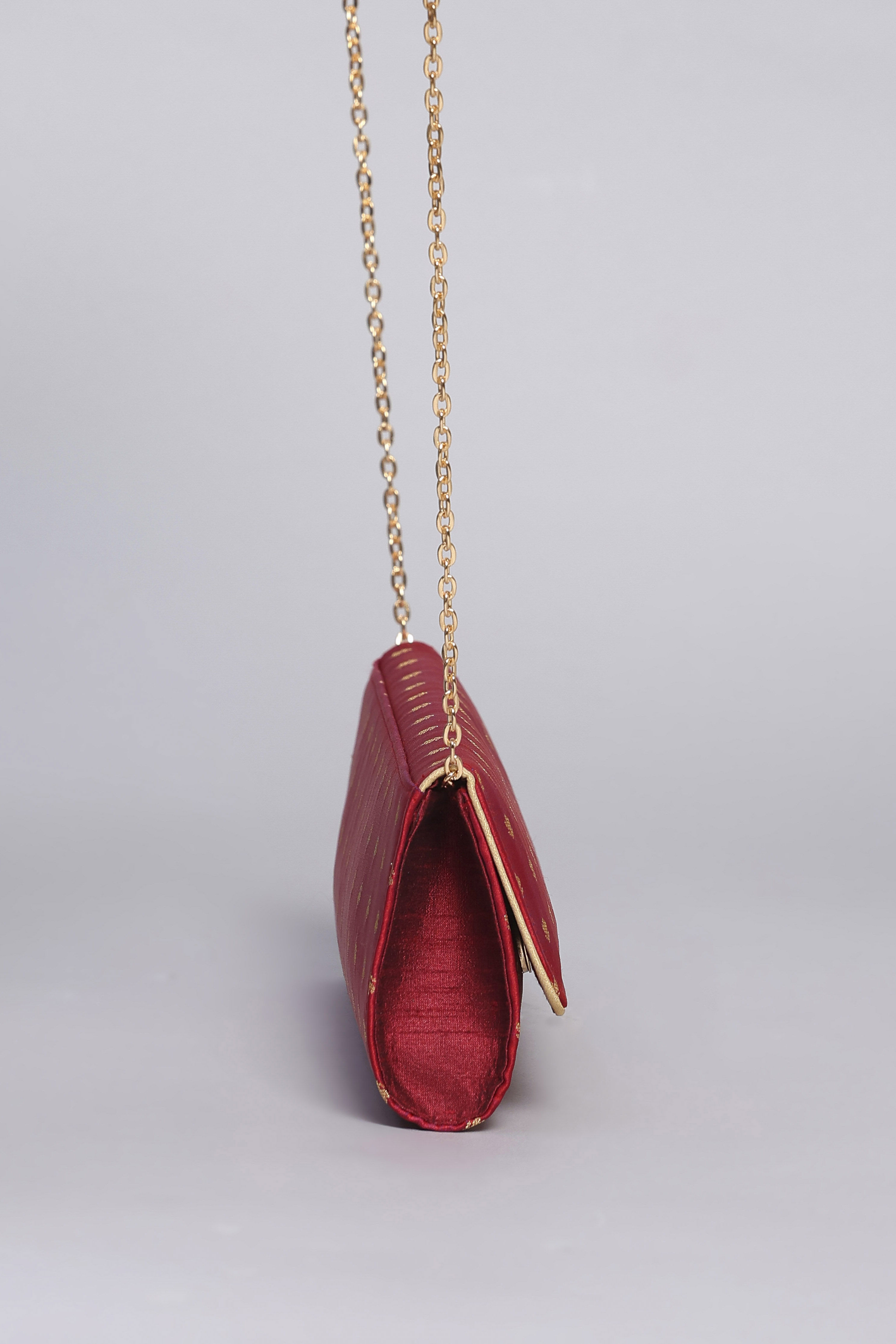 Dark Red Polycotton Handbag image number 3