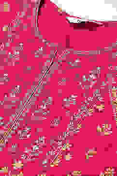 Pink Rayon Straight Kurta Pants Set image number 1