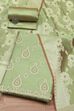 Red Chanderi  Unstitched Suit Set image number 0
