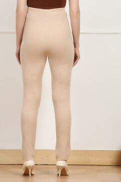 Almond Beige Acrylic Pants image number 5