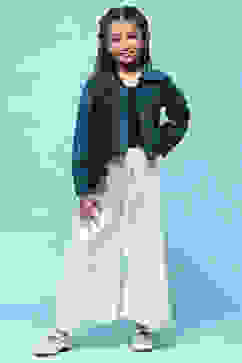 Teal Polyester Jacket image number 0