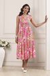 Pink Viscose Rayon Kalidar Dress image number 5