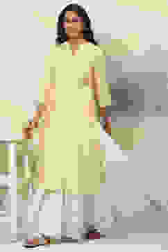 Yellow Straight Kurta image number 5