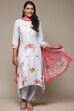 Sky Blue Viscose A-Line Kurta Pants Suit Set image number 6