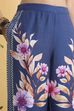 Blue Nylon Viscose Floral Printed Co-ord Set image number 2
