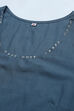 Blue Cotton Open Front Kurta image number 2