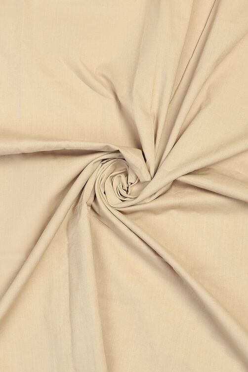 Beige Chanderi Unstitched Suit Set image number 1