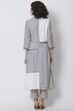 Grey Cotton A-Line Yarndyed Kurta image number 5