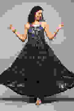 Dark Purple Polyester Tiered Dress image number 5