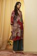 Rust Poly Viscose Straight Kurta image number 3
