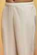 Off-White Embroidered Cotton Silk Kurta Set image number 2