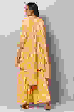 Yellow Cotton Kurta Kurta Garara Suit Set image number 4