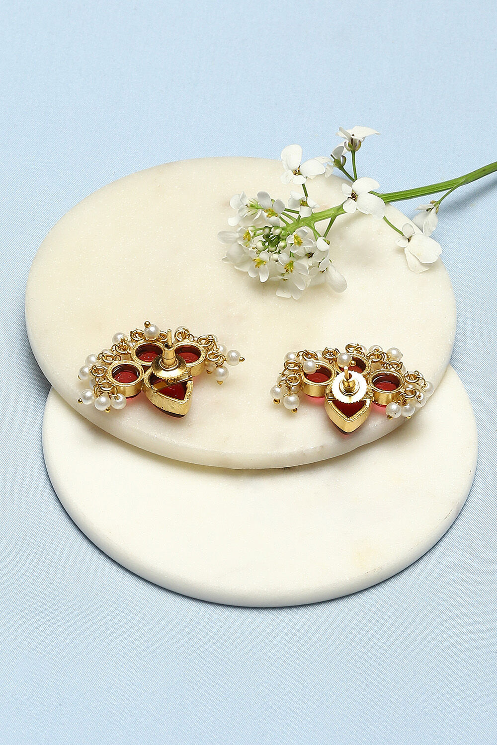 Red Brass Earrings image number 2