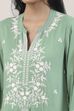 Green Viscose Rayon Straight Suit Set image number 1
