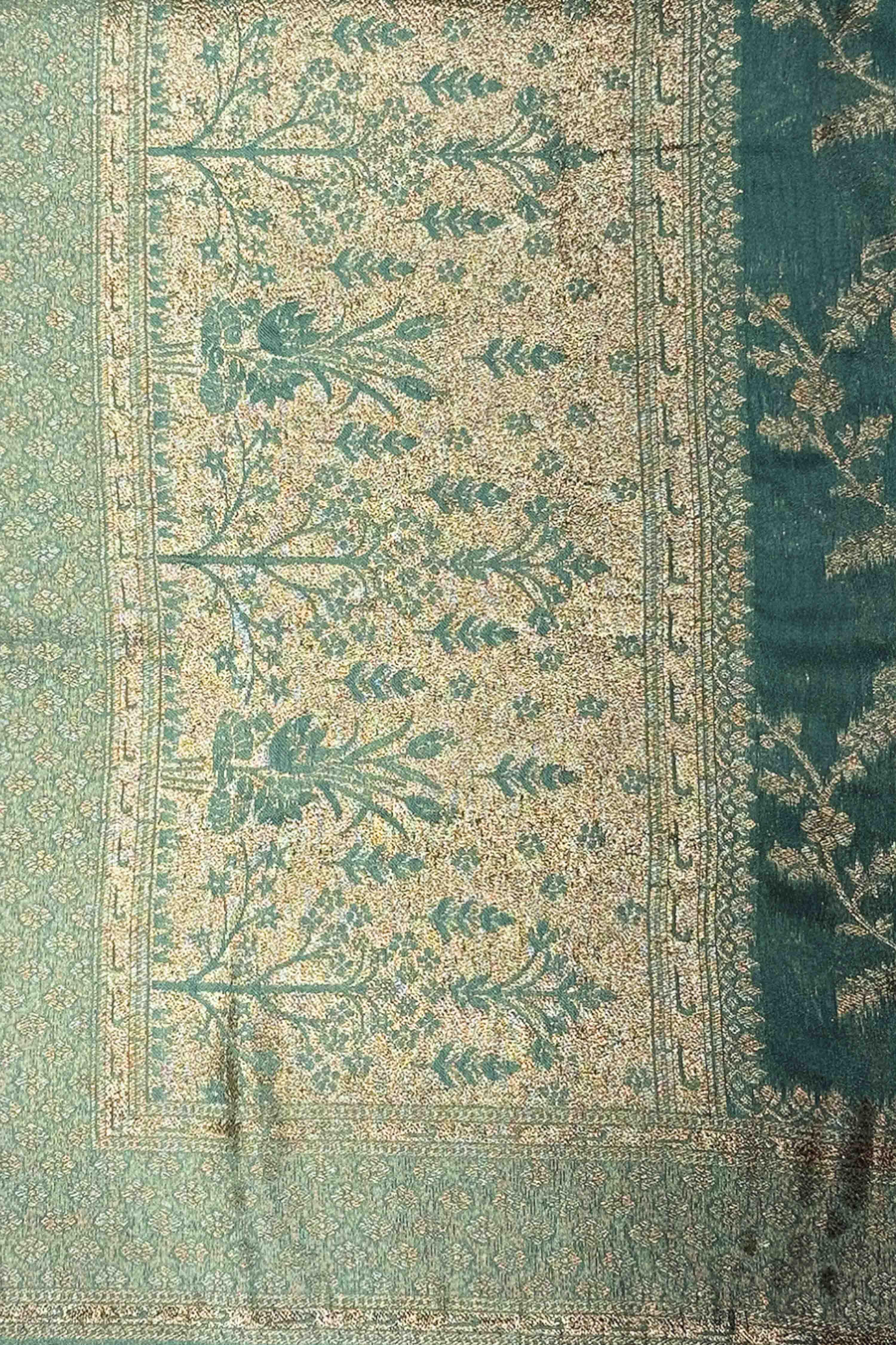 Mustard Jacquard Printed Unstitched Suit Set image number 4