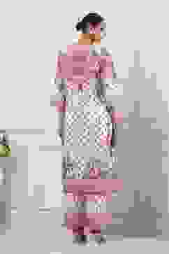 Pink Cotton A-Line Suit Set image number 3