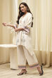 Off-White Cotton Asymmetric Co-ord Set image number 3