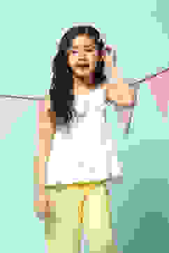 White Cotton Short Top image number 5