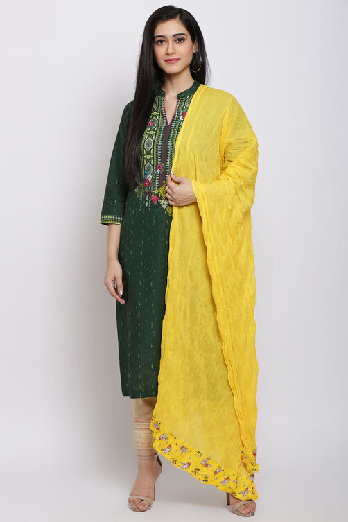 Cyan Blue Cotton Solid Dupatta image number 0