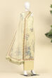Peach Cotton Printed Unstitched Suit Set image number 4