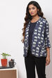 Indigo LIVA Printed Blazer Set image number 6