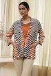 Orange Printed Straight Jacket image number 9