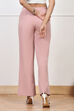 Beige Solid Relaxed Fit Pants image number 5