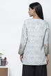 Grey Straight Art Silk Short Printed Kurti image number 5